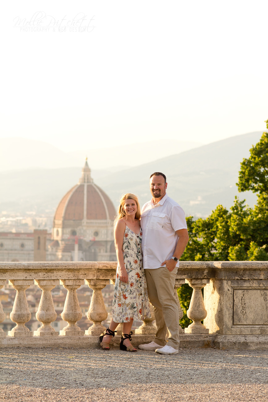 Anniversary Photoshoot near Piazzale Michelangelo Florence, Italy